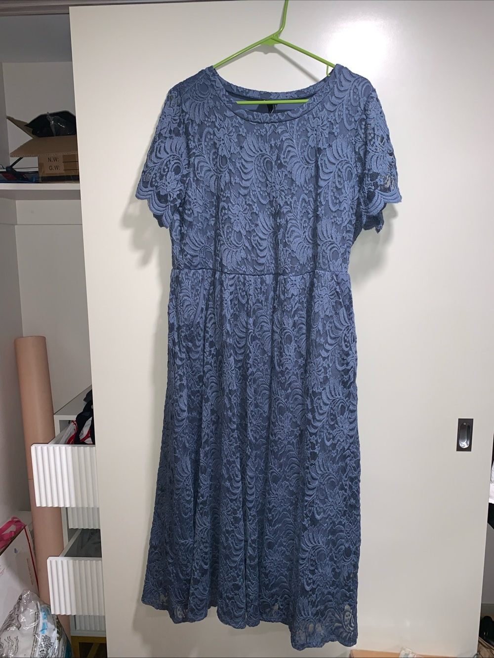 NWT TORRID Midi Dress in Blue - Women's Elegant Short Sleeve Dress size 2 2x